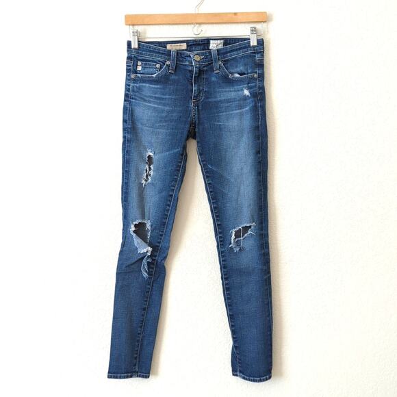 AG Adriano Goldschmied The Legging Ankle Super Skinny Ankle Jeans Distressed 26 - Picture 1 of 7